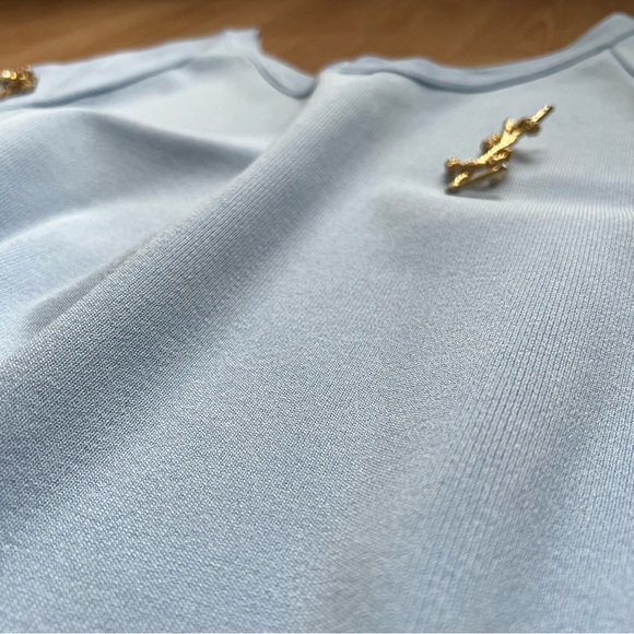 Bailey Light Blue short-sleeve sweater dress - Picture 2 of 3
